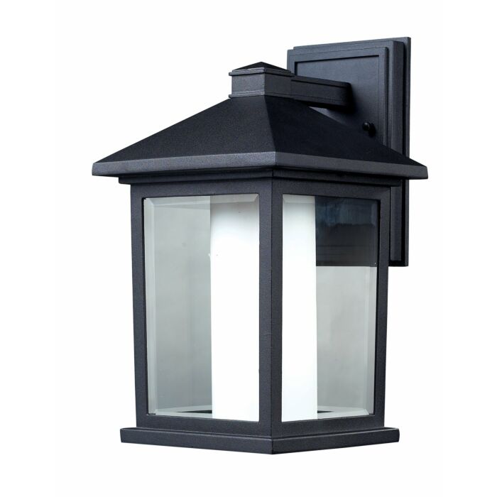 Z Lite Mesa 1 Light Outdoor Wall Sconce In Black