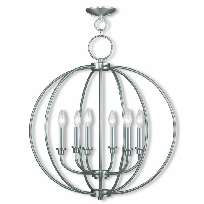 Milania 6-Light Chandelier in Brushed Nickel