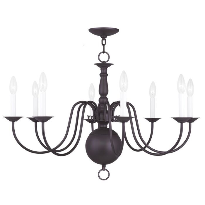 Williamsburgh 8-Light Chandelier in Bronze