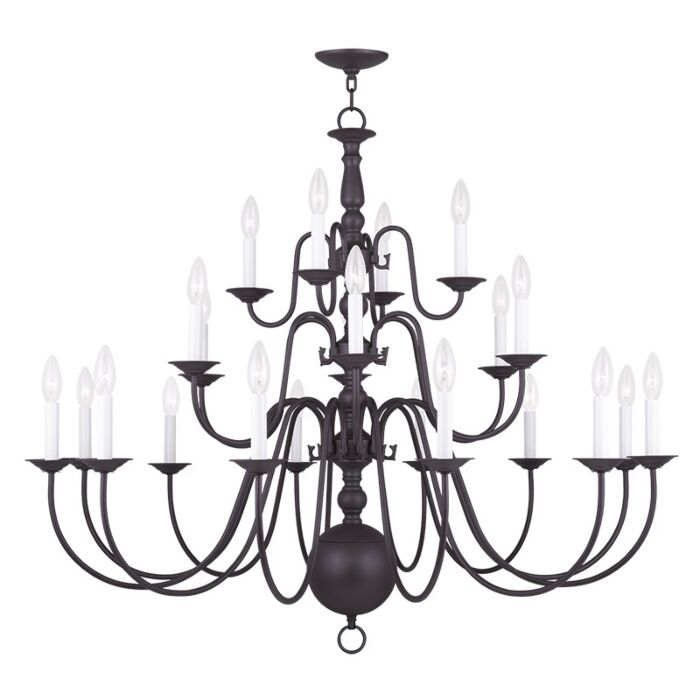 Williamsburgh 22-Light Chandelier in Bronze