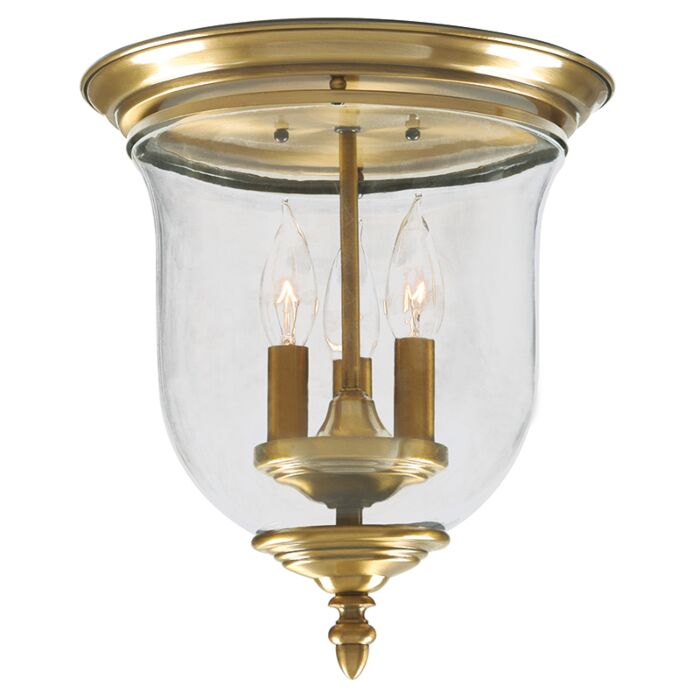Legacy 3-Light Ceiling Mount in Antique Brass