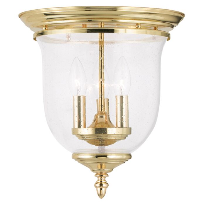 Legacy 3-Light Ceiling Mount in Polished Brass
