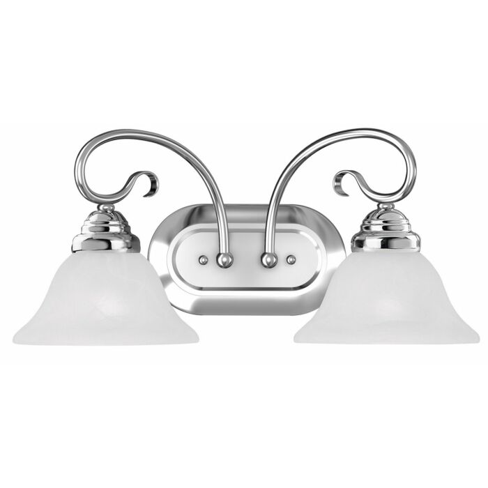 Coronado 2-Light Bathroom Vanity Light in Polished Chrome