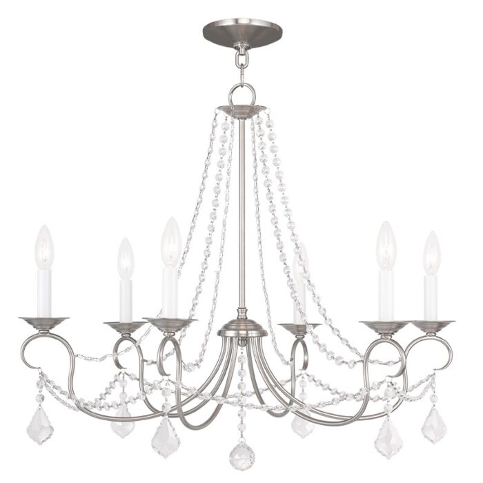 Pennington 6-Light Chandelier in Brushed Nickel
