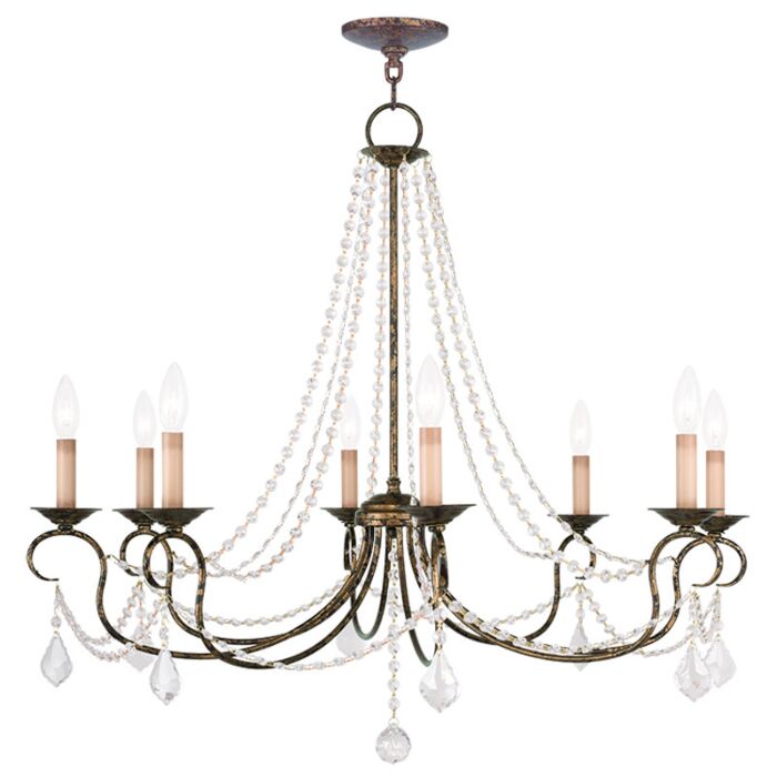 Pennington 8-Light Chandelier in Hand Applied Venetian Golden Bronze