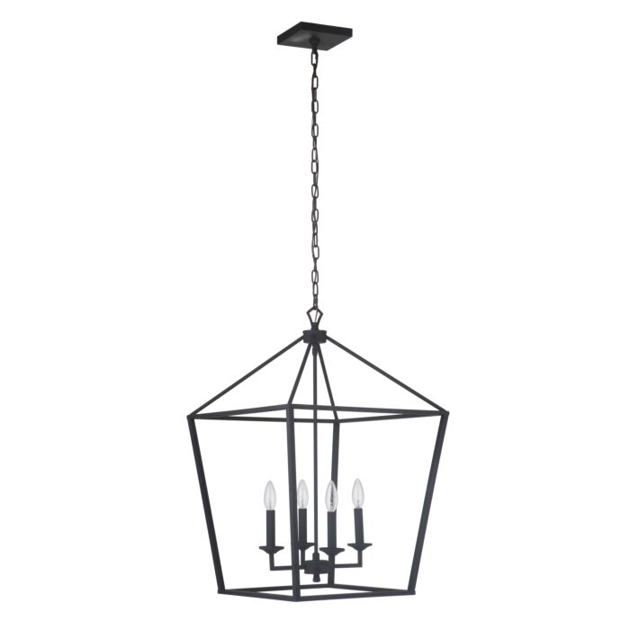 Craftmade Flynt 4 Light 19 Inch Foyer Light in Flat Black