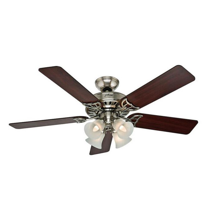 Hunter Studio Series 4 Light 52 Inch Indoor Ceiling Fan in Brushed Nickel