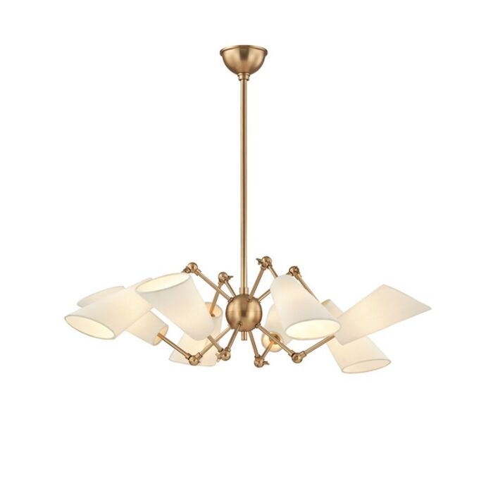 Hudson Valley Buckingham 8 Light Chandelier in Aged Brass