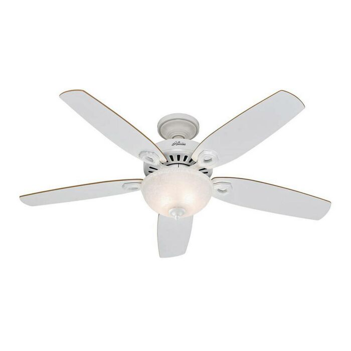 Hunter Builder Deluxe 2 Light 52 Inch Indoor Ceiling Fan in White
