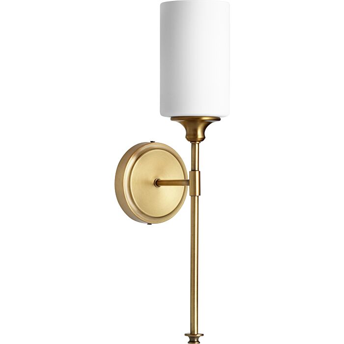 Quorum Celeste Wall Sconce in Aged Brass