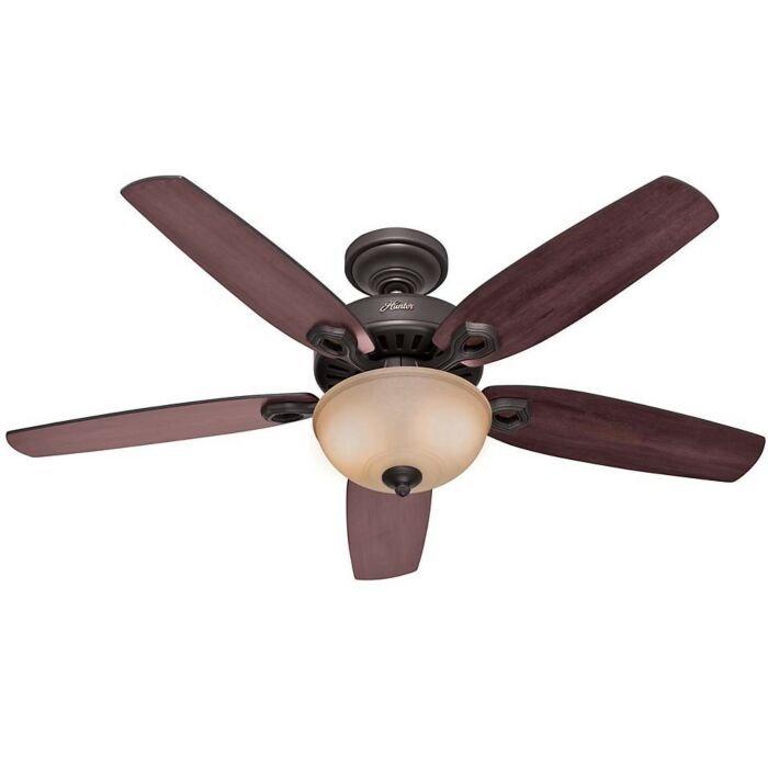 Hunter Builder Deluxe 2 Light 52 Inch Indoor Ceiling Fan in New Bronze