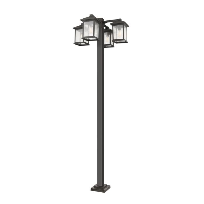 Z Lite Portland 4 Light Outdoor Post Mounted Fixture Light In Oil Rubbed Bronze