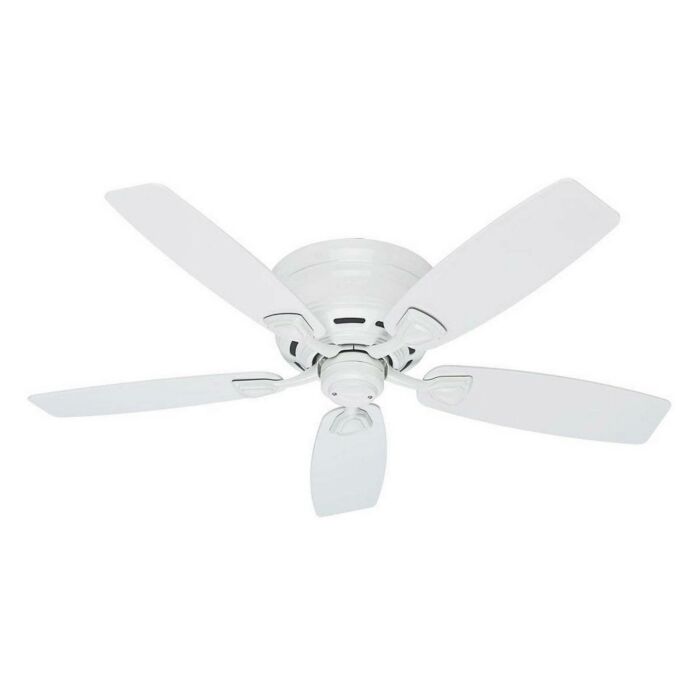 Hunter Sea Wind 48 Inch Indoor/Outdoor Flush Mount Ceiling Fan in White