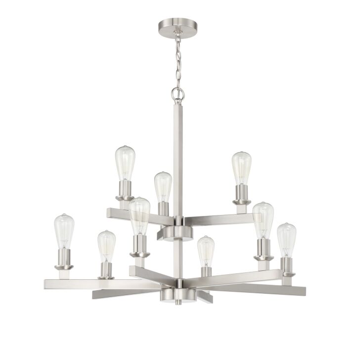 Craftmade Chicago 9 Light Chandelier in Brushed Polished Nickel