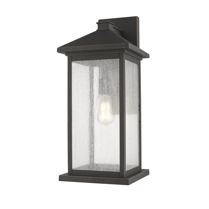 Z Lite Portland 1 Light Outdoor Wall Sconce In Oil Rubbed Bronze