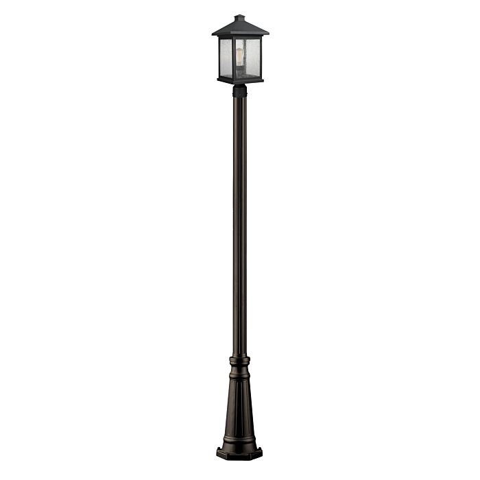 Z Lite Portland 1 Light Outdoor Post Mounted Fixture Light In Oil Rubbed Bronze