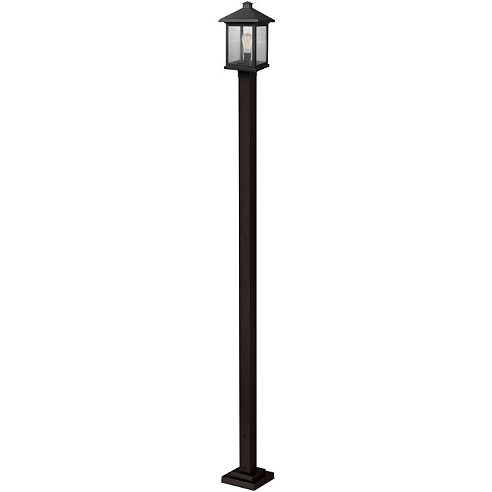Z Lite Portland 1 Light Outdoor Post Mounted Fixture Light In Oil Rubbed Bronze