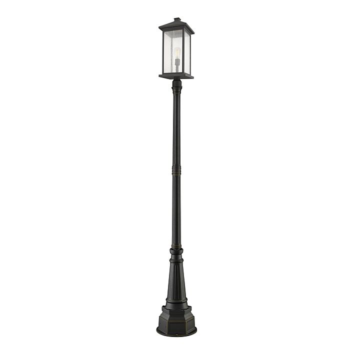 Z Lite Portland 1 Light Outdoor Post Mounted Fixture Light In Oil Rubbed Bronze