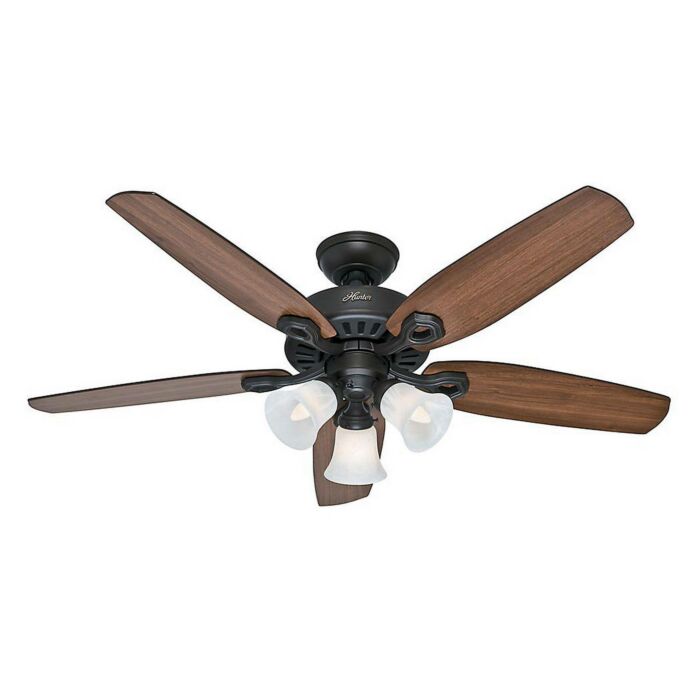 Hunter Builder Plus 3 Light 52 Inch Indoor Ceiling Fan in New Bronze