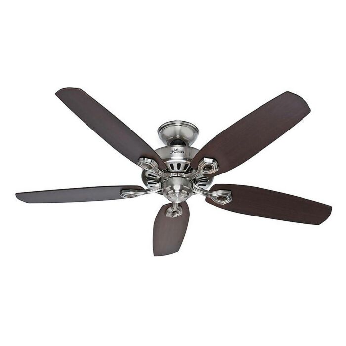 Hunter Builder Elite 52 Inch Indoor Ceiling Fan in Brushed Nickel