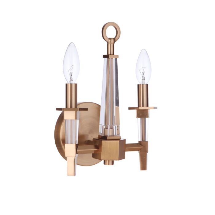 Craftmade Tarryn 2 Light Chandelier in Satin Brass