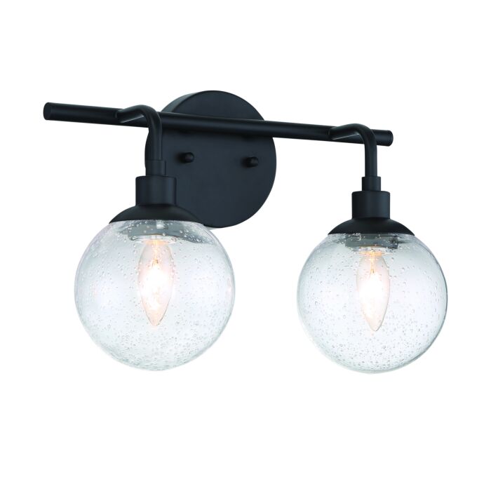 Craftmade Que 2 Light Chandelier in Flat Black