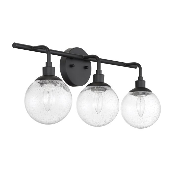 Craftmade Que 3 Light Wall Sconce in Flat Black