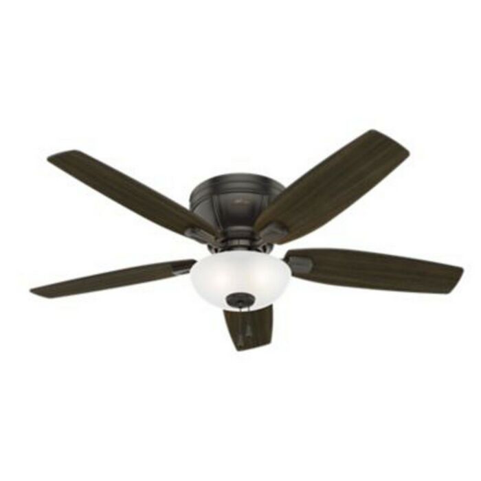 Hunter Kenbridge 3 Light 52 Inch Indoor Flush Mount Ceiling Fan in Noble Bronze