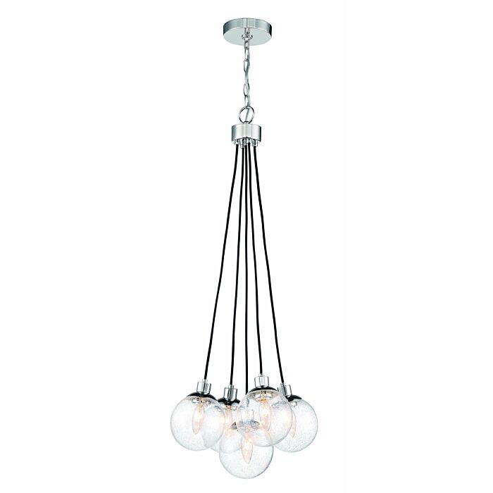 Craftmade Que 5 Light Chandelier in Chrome