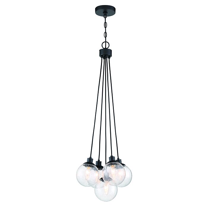 Craftmade Que 5 Light Chandelier in Flat Black