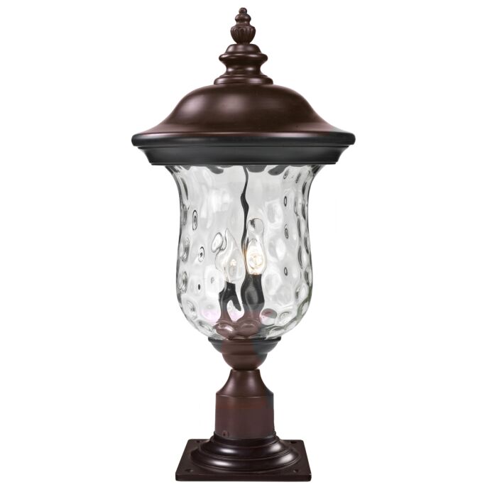 Z Lite Armstrong 2 Light Outdoor Pier Mounted Fixture Light In Bronze