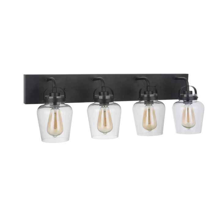 Craftmade Trystan 4 Light Wall Sconce in Flat Black