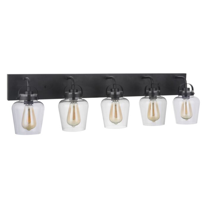 Craftmade Trystan 5 Light Wall Sconce in Flat Black