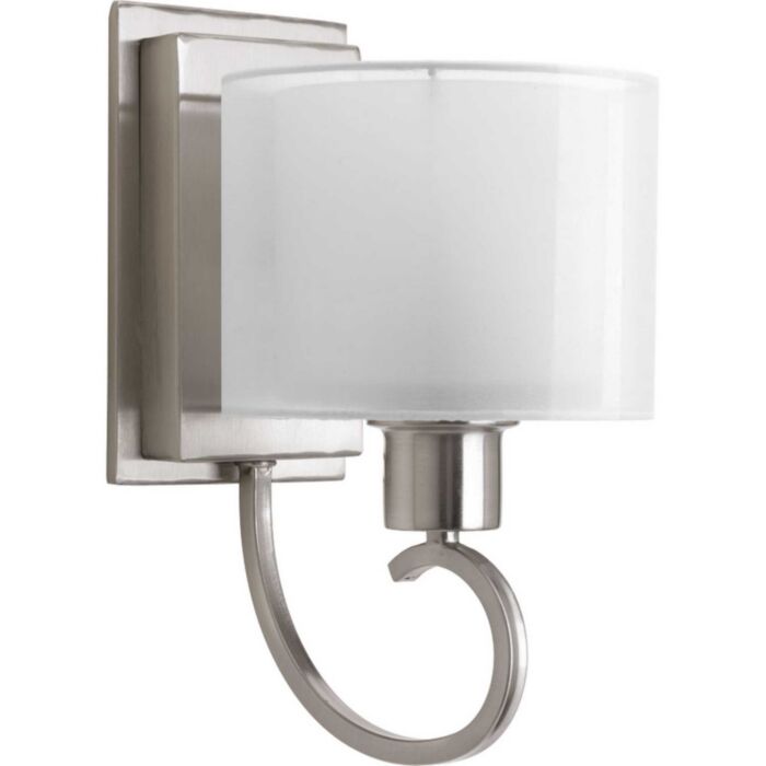 Invite 1-Light Bathroom Vanity Light in Brushed Nickel
