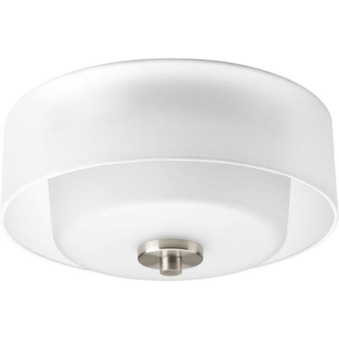 Invite 2-Light Flush Mount in Brushed Nickel