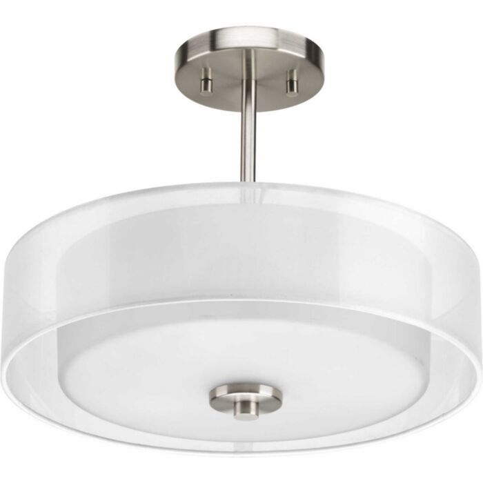 Invite 3-Light Semi-Flush Convertible in Brushed Nickel