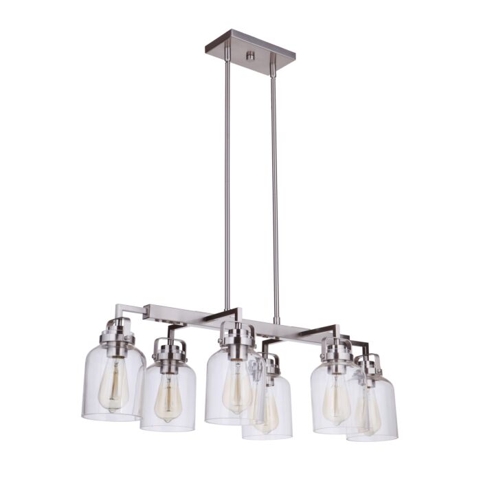Craftmade Foxwood 6 Light Chandelier in Brushed Polished Nickel