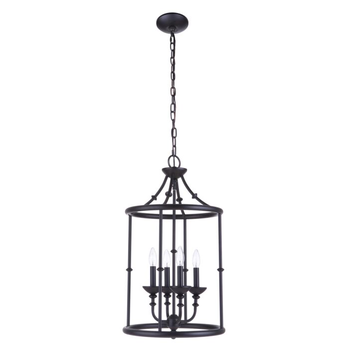 Craftmade Marlowe 4 Light Chandelier in Flat Black