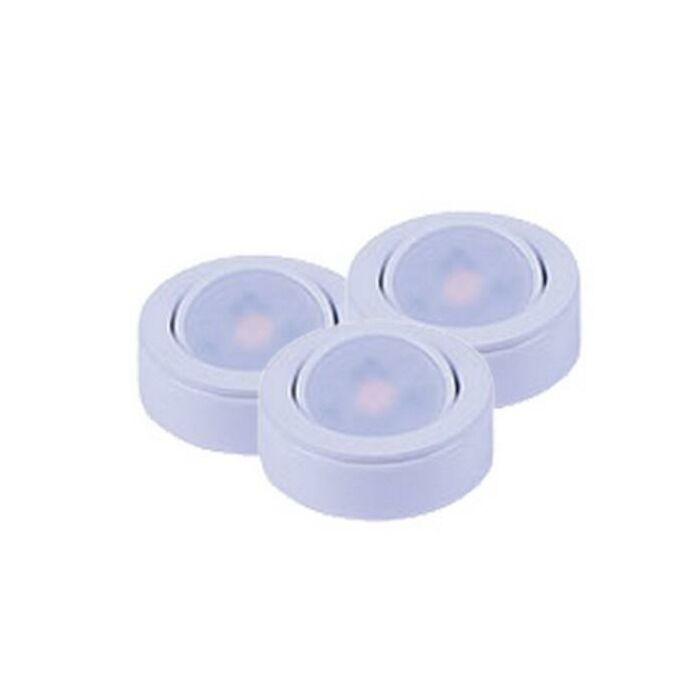 Maxim Lighting CounterMax MX LD AC 3 Light 3 Light Under Cabinet Disc in White