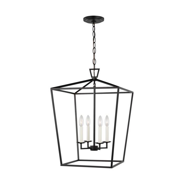Sea Gull Dianna 4 Light Pendant Light in Midnight Black