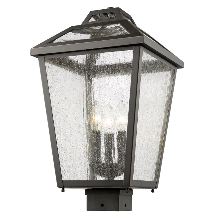 Z Lite Bayland 3 Light Outdoor Post Mount Fixture Light In Oil Rubbed Bronze