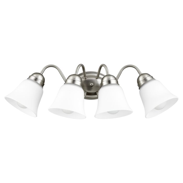 Quorum Traditional 4 Light 8 Inch Wall Sconce in Satin Nickel