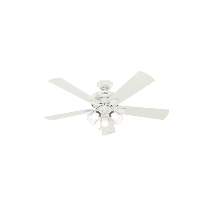 Hunter Crestfield 3 Light 52 Inch Indoor Ceiling Fan in Fresh White
