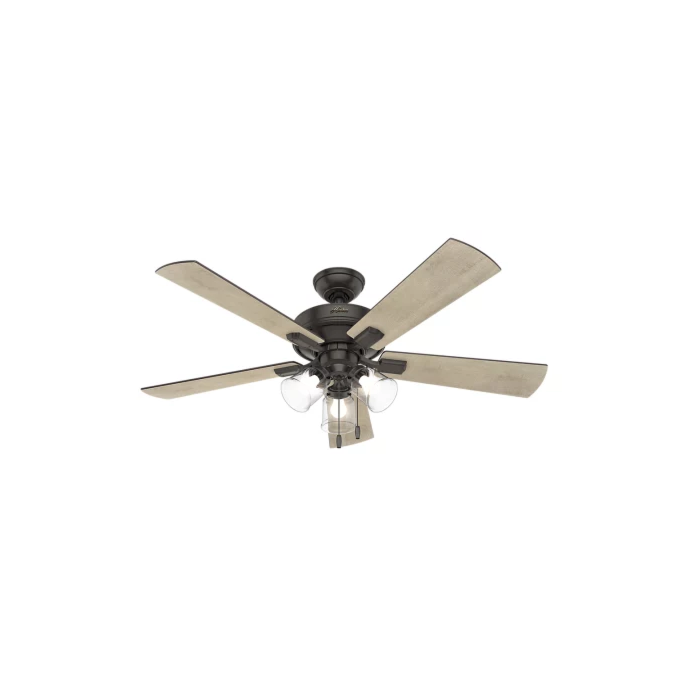 Hunter Crestfield 3 Light 52 Inch Indoor Ceiling Fan in Noble Bronze