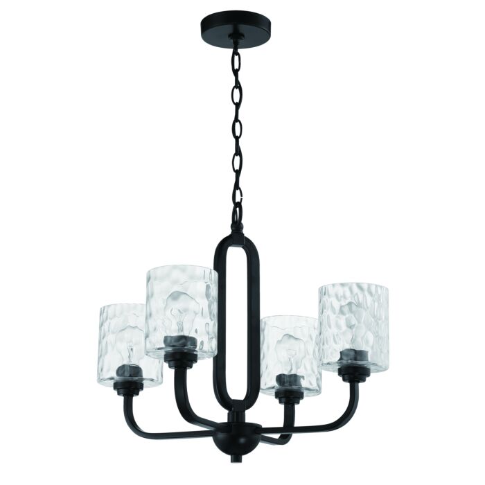 Craftmade Collins 4 Light Chandelier in Flat Black