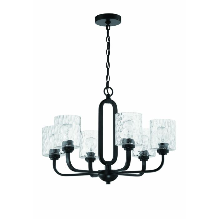 Craftmade Collins 6 Light Chandelier in Flat Black