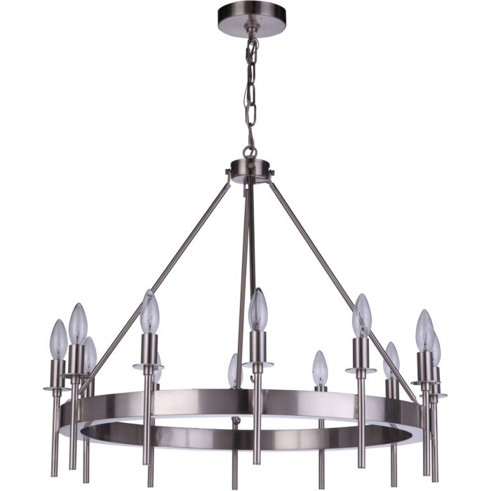 Craftmade Larrson 12 Light Chandelier in Brushed Polished Nickel