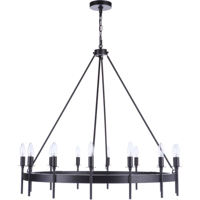 Craftmade Larrson 14 Light Chandelier in Flat Black