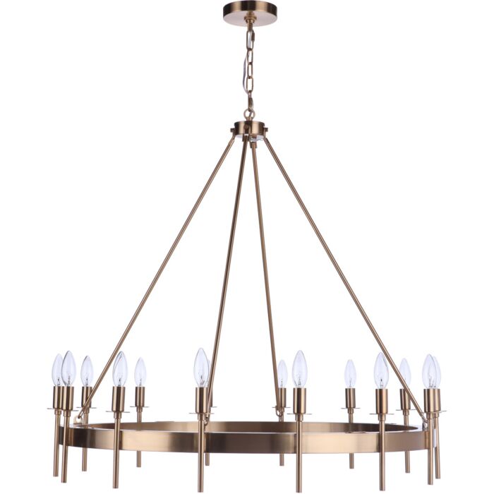Craftmade Larrson 14Light Chandelier in Satin Brass