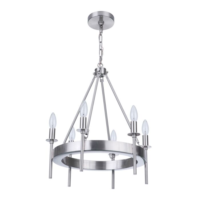 Craftmade Larrson 6 Light Chandelier in Brushed Polished Nickel